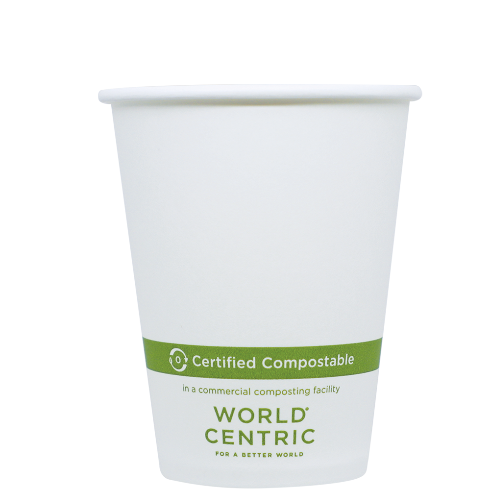 Package of 200 8 Ounce Coffee Hot Cup World Centric's 100% Biodegradable Package of 200 8 Ounce Coffee Hot Cup World Centric's 100% Biodegradable